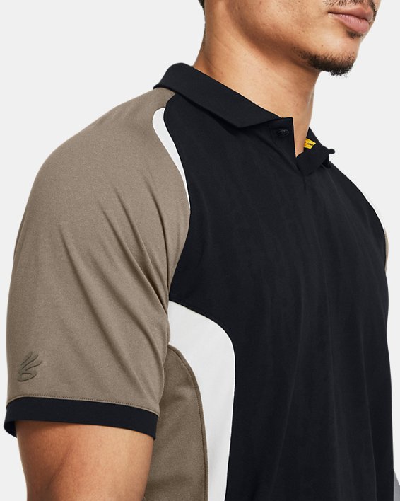 Men's Curry Jacquard Polo in Black image number 2
